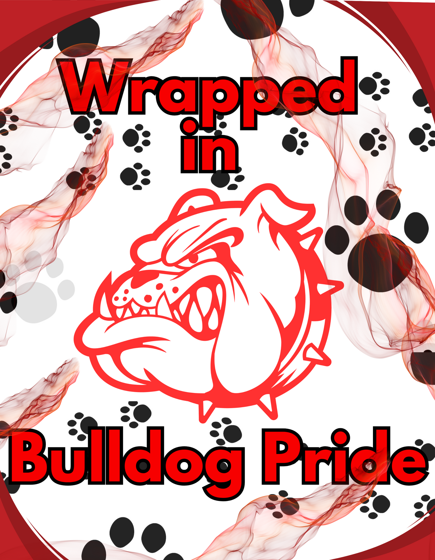 Wrapped in Bulldog Pride Throw Blanket